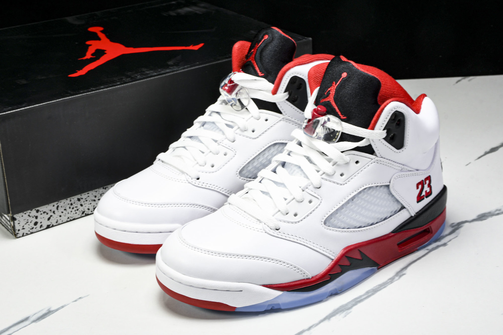 AJ5 尺码40.5-47.5P:570纯原版出品-Air Jordan 5 Retro Fire Re
