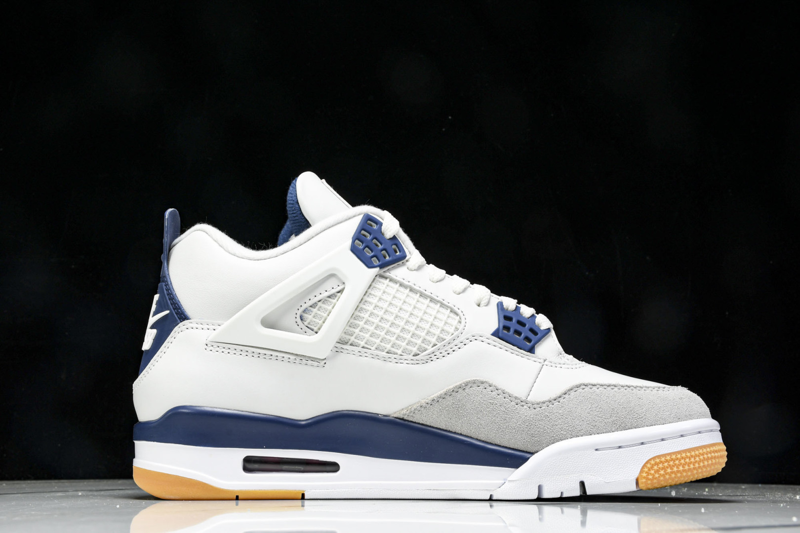 AJ4 尺码:40-47.5P:570纯原版出品-Air Jordan 4 Retro SB Navy 