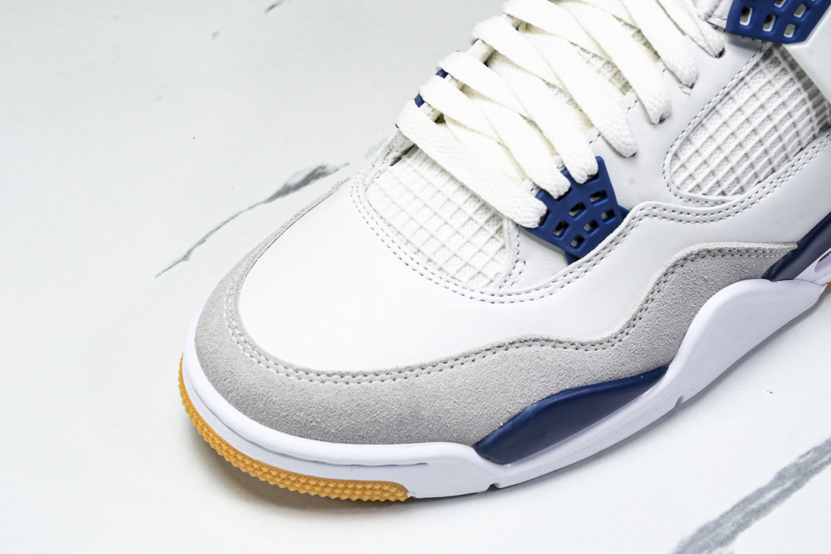 AJ4 尺码:40-47.5P:570纯原版出品-Air Jordan 4 Retro SB Navy 