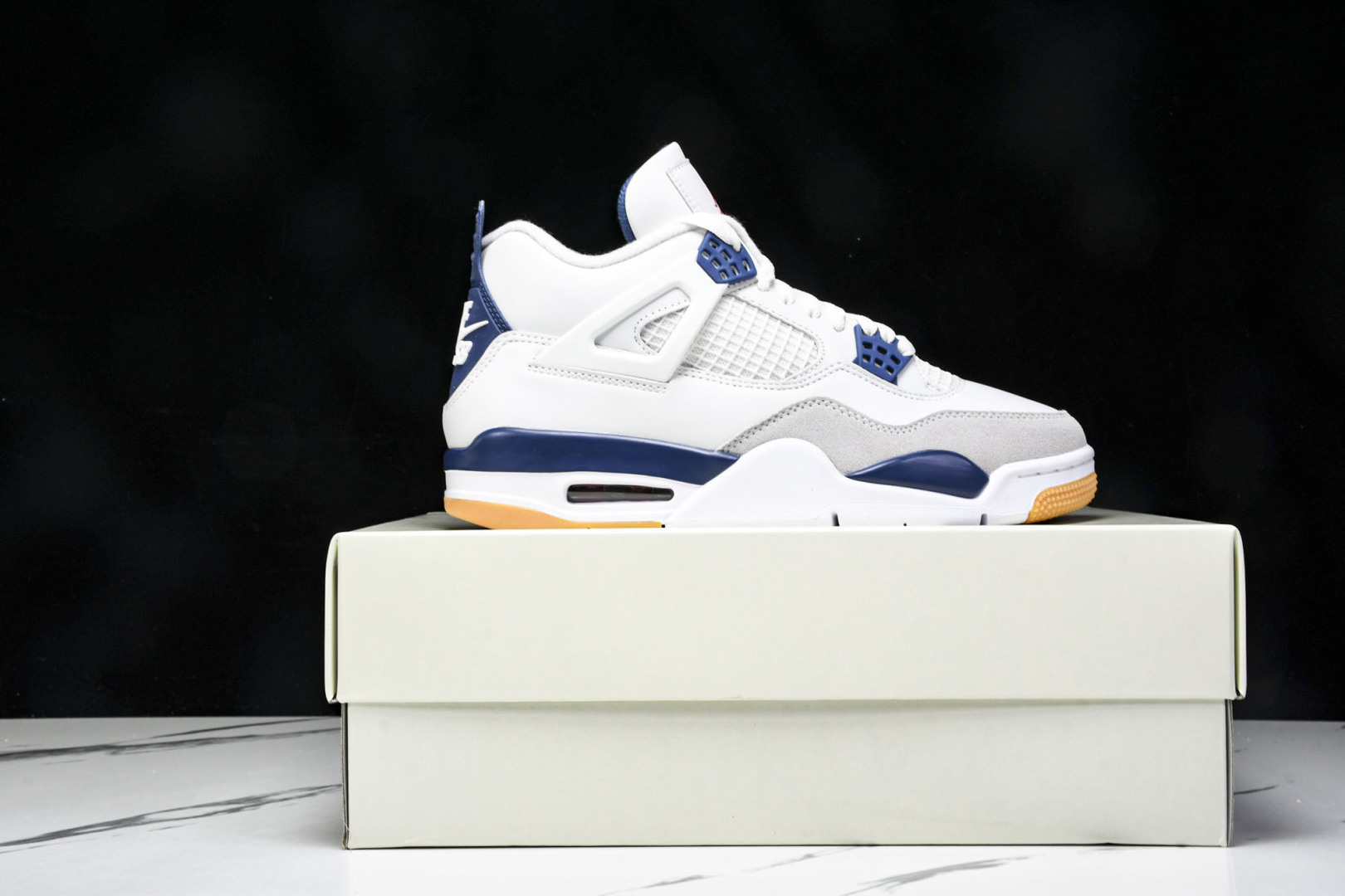 AJ4 尺码:40-47.5P:570纯原版出品-Air Jordan 4 Retro SB Navy 