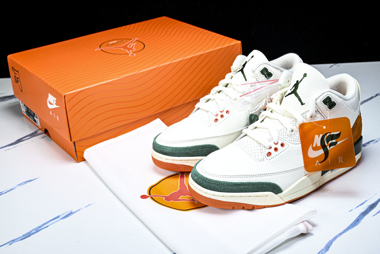 AJ3 尺码40-48.5纯原版出品-Air Jordan 3 白绿桔色 IF4491 100 YZ01