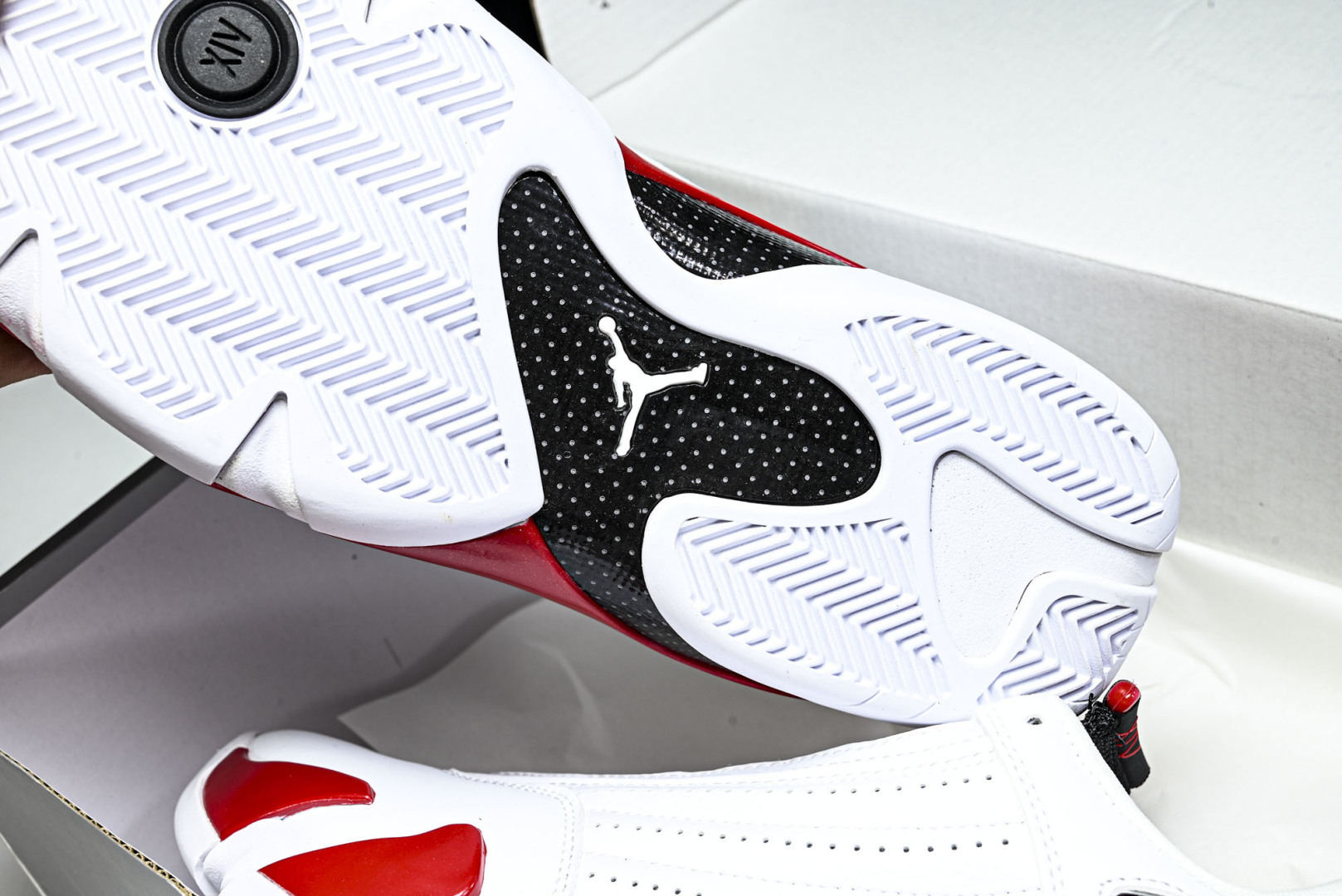 AJ14 尺码40-48.5纯原版出品-Air Jordan 14 Retro ' 白红色 -100 Y