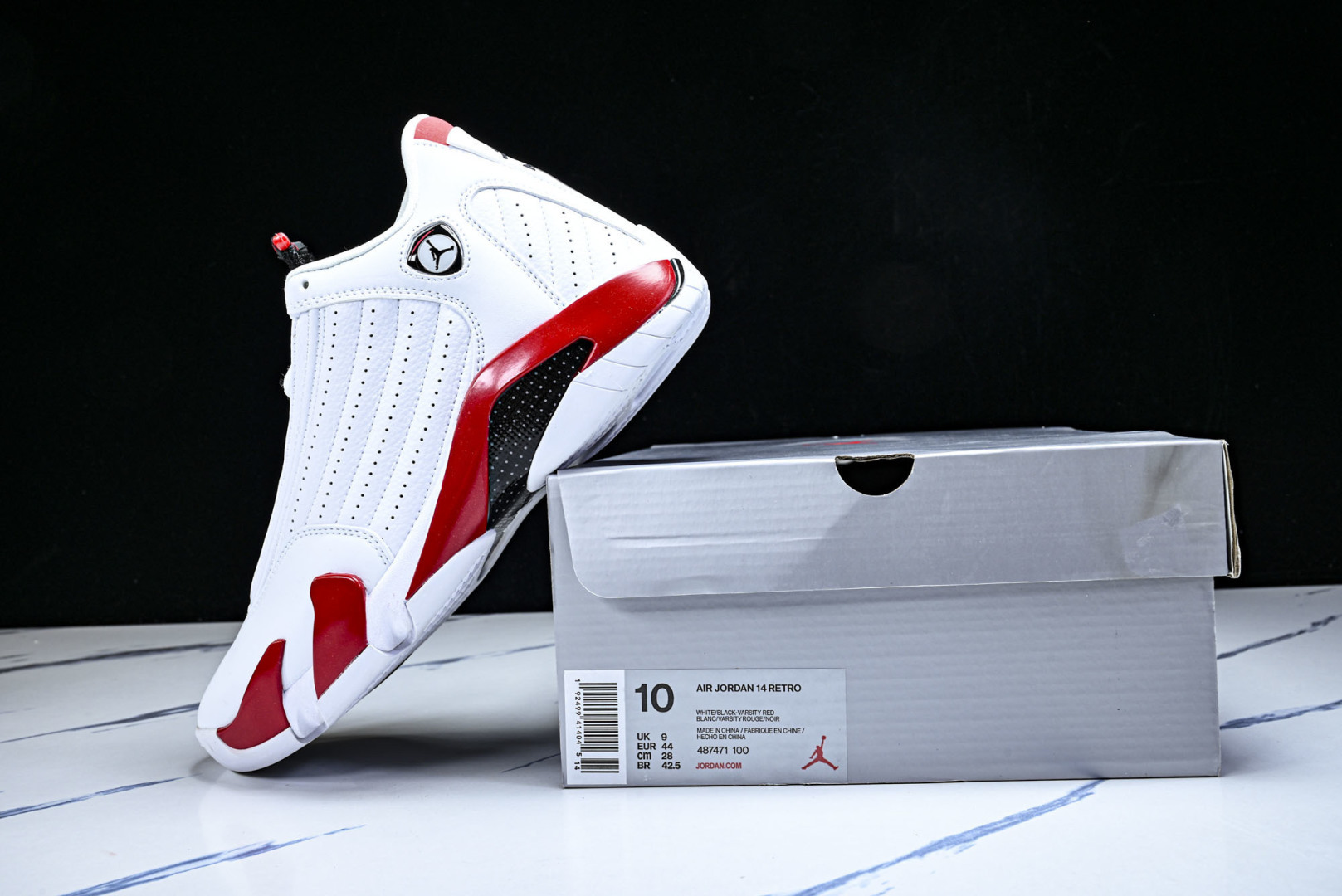 AJ14 尺码40-48.5纯原版出品-Air Jordan 14 Retro ' 白红色 -100 Y