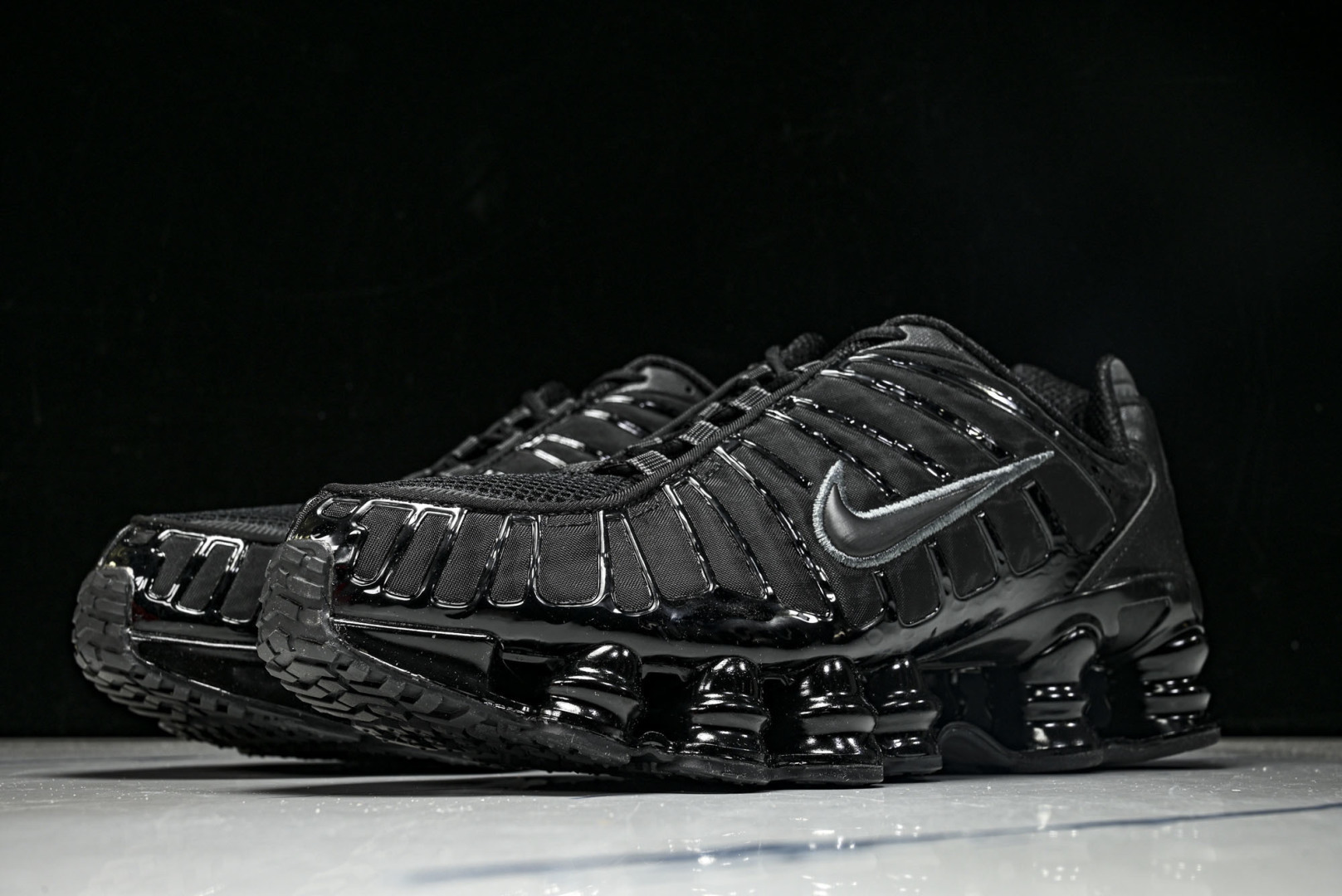 Mam 尺码:39-47.5P:500纯原版出品-NK Shox TL 黑蓝 防滑舒适 低帮 休闲气柱跑