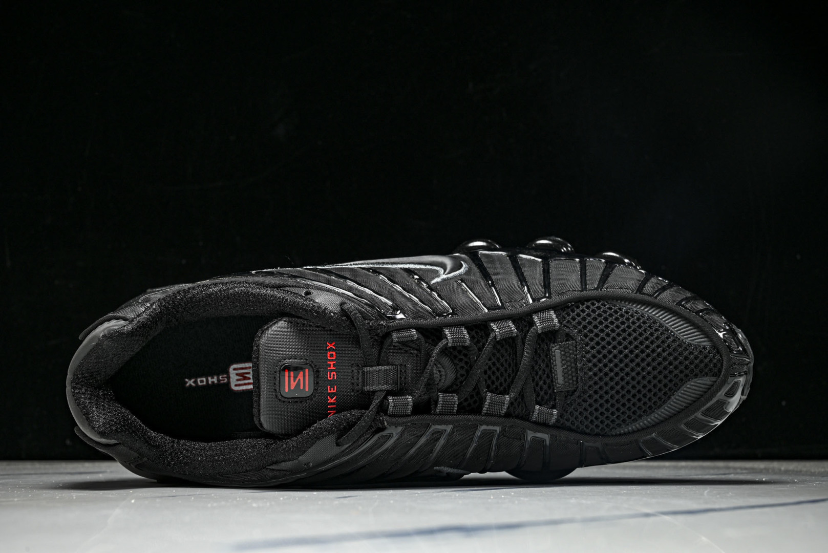 Mam 尺码:39-47.5P:500纯原版出品-NK Shox TL 黑蓝 防滑舒适 低帮 休闲气柱跑