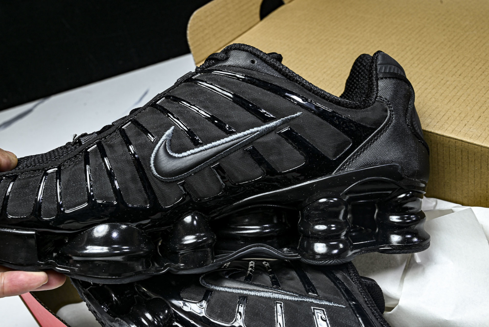 Mam 尺码:39-47.5P:500纯原版出品-NK Shox TL 黑蓝 防滑舒适 低帮 休闲气柱跑