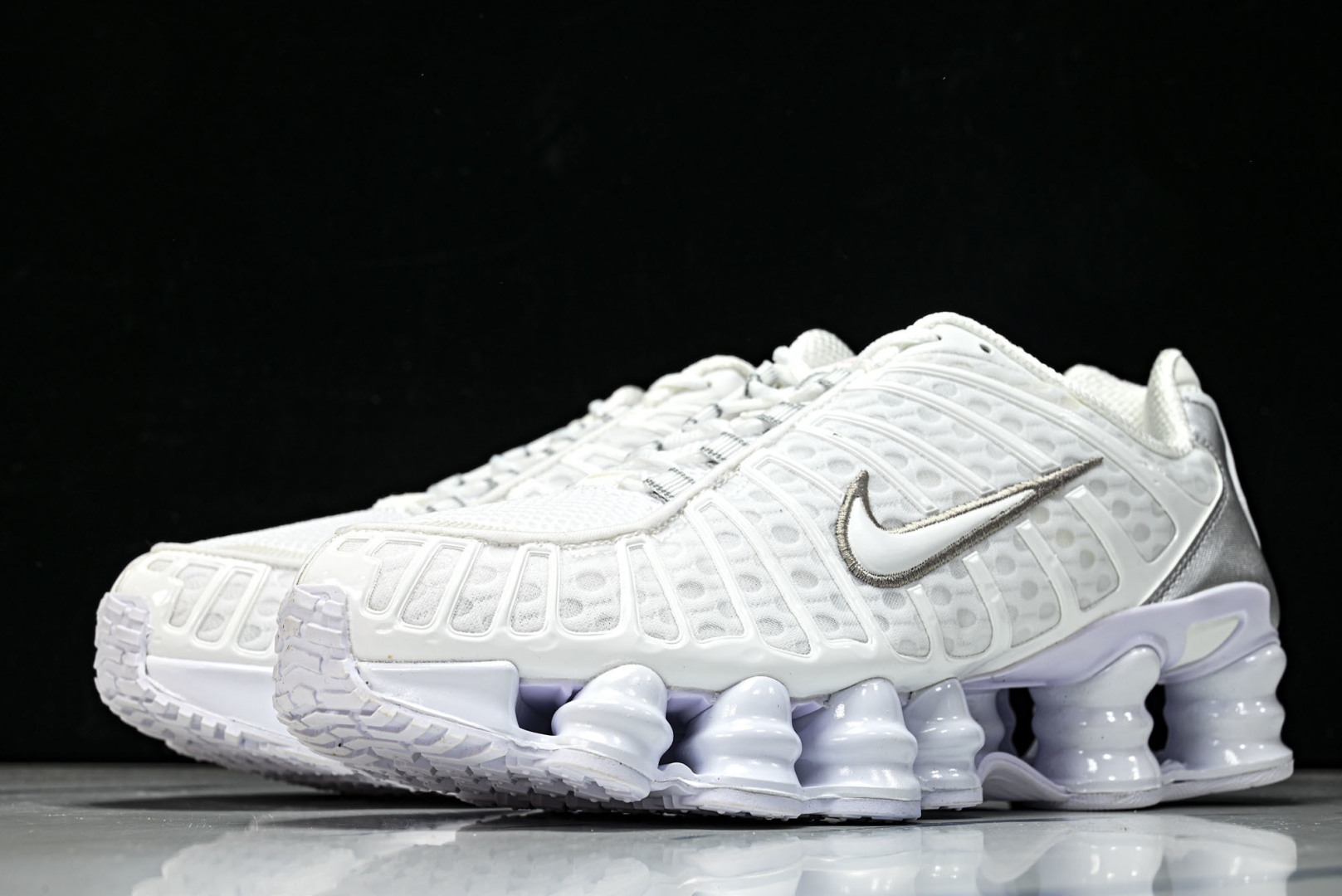 Mam 尺码:39-47.5P:500纯原版出品-NK Shox TL 黑蓝 防滑舒适 低帮 休闲气柱跑