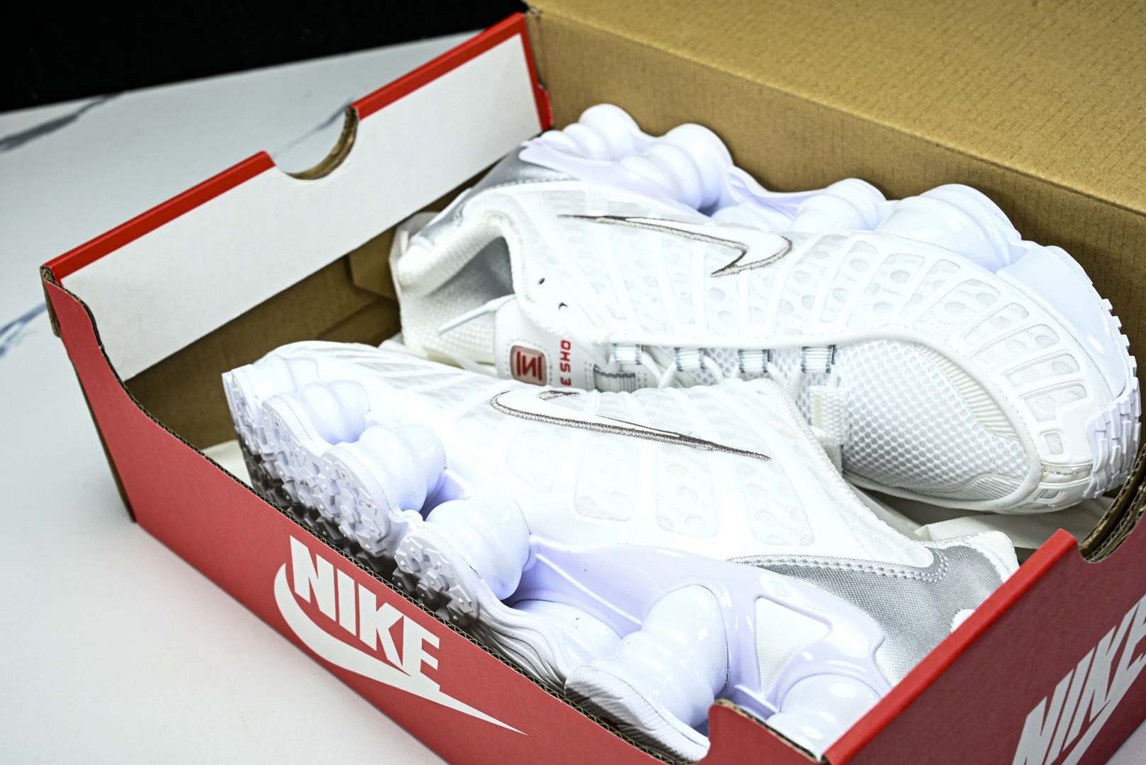 Mam 尺码:39-47.5P:500纯原版出品-NK Shox TL 黑蓝 防滑舒适 低帮 休闲气柱跑