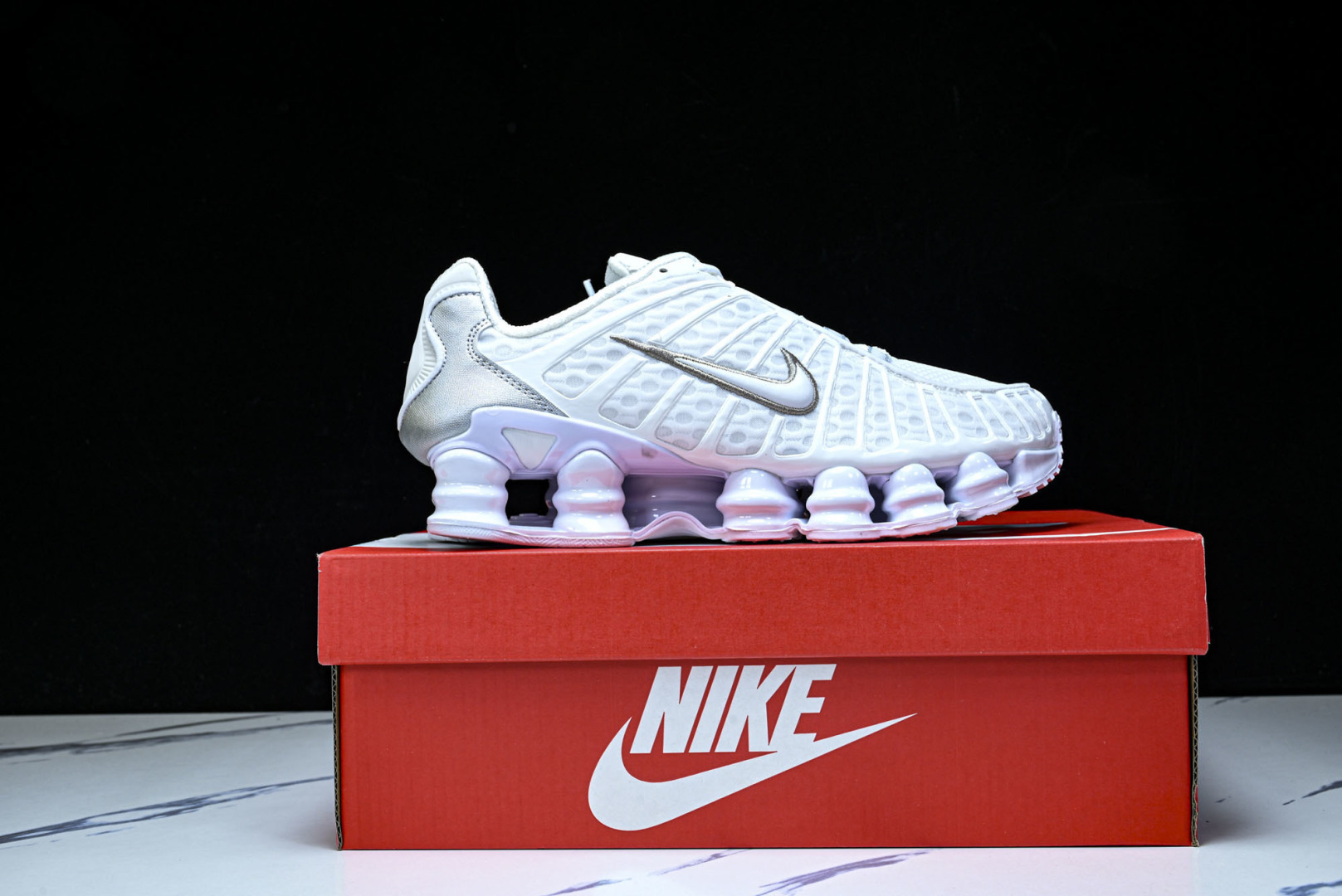 Mam 尺码:39-47.5P:500纯原版出品-NK Shox TL 黑蓝 防滑舒适 低帮 休闲气柱跑