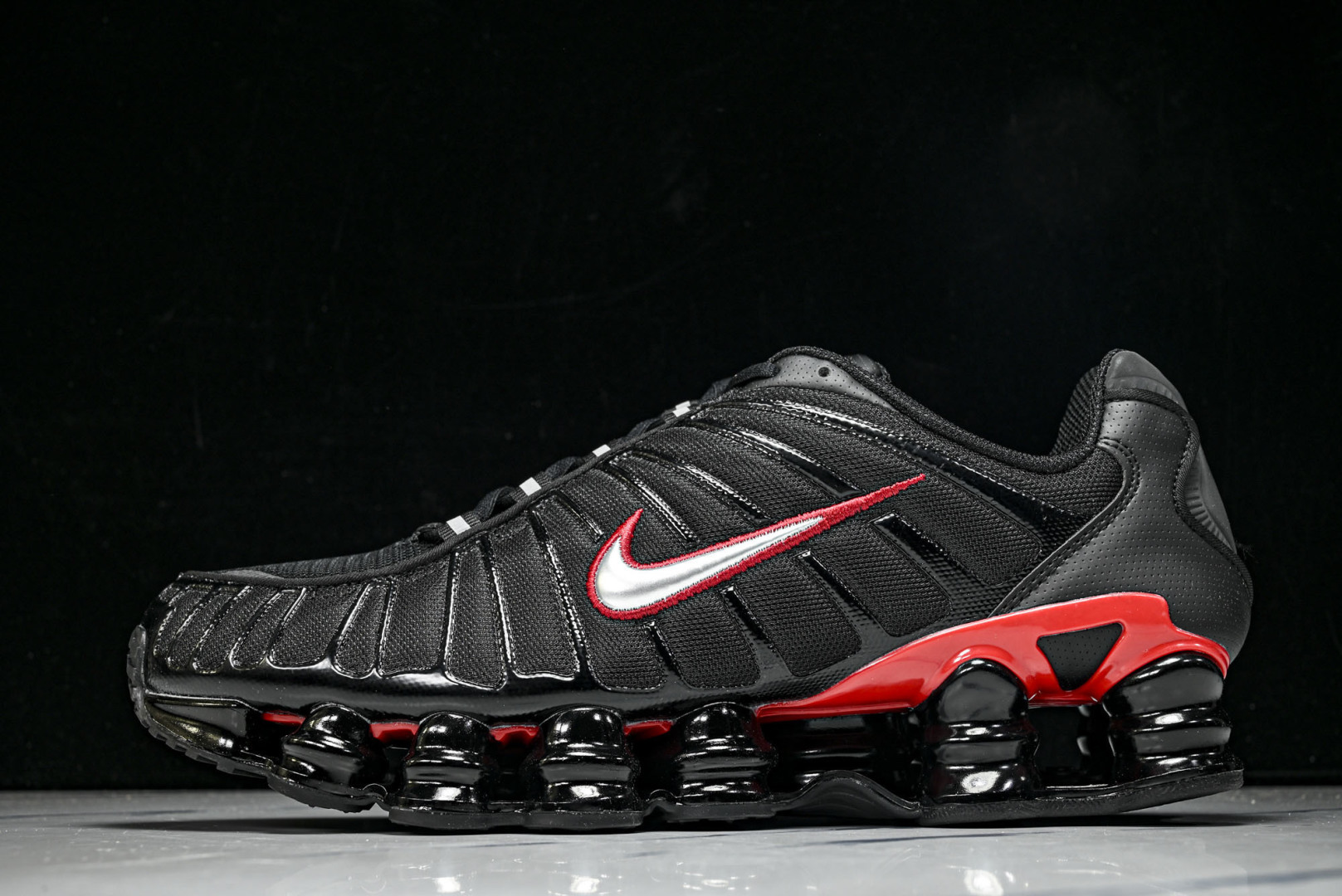 Mam 尺码:39-47.5P:500纯原版出品-NK Shox TL 黑蓝 防滑舒适 低帮 休闲气柱跑