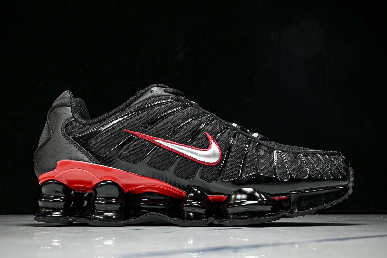 Mam 尺码:39-47.5P:500纯原版出品-NK Shox TL 黑蓝 防滑舒适 低帮 休闲气柱跑