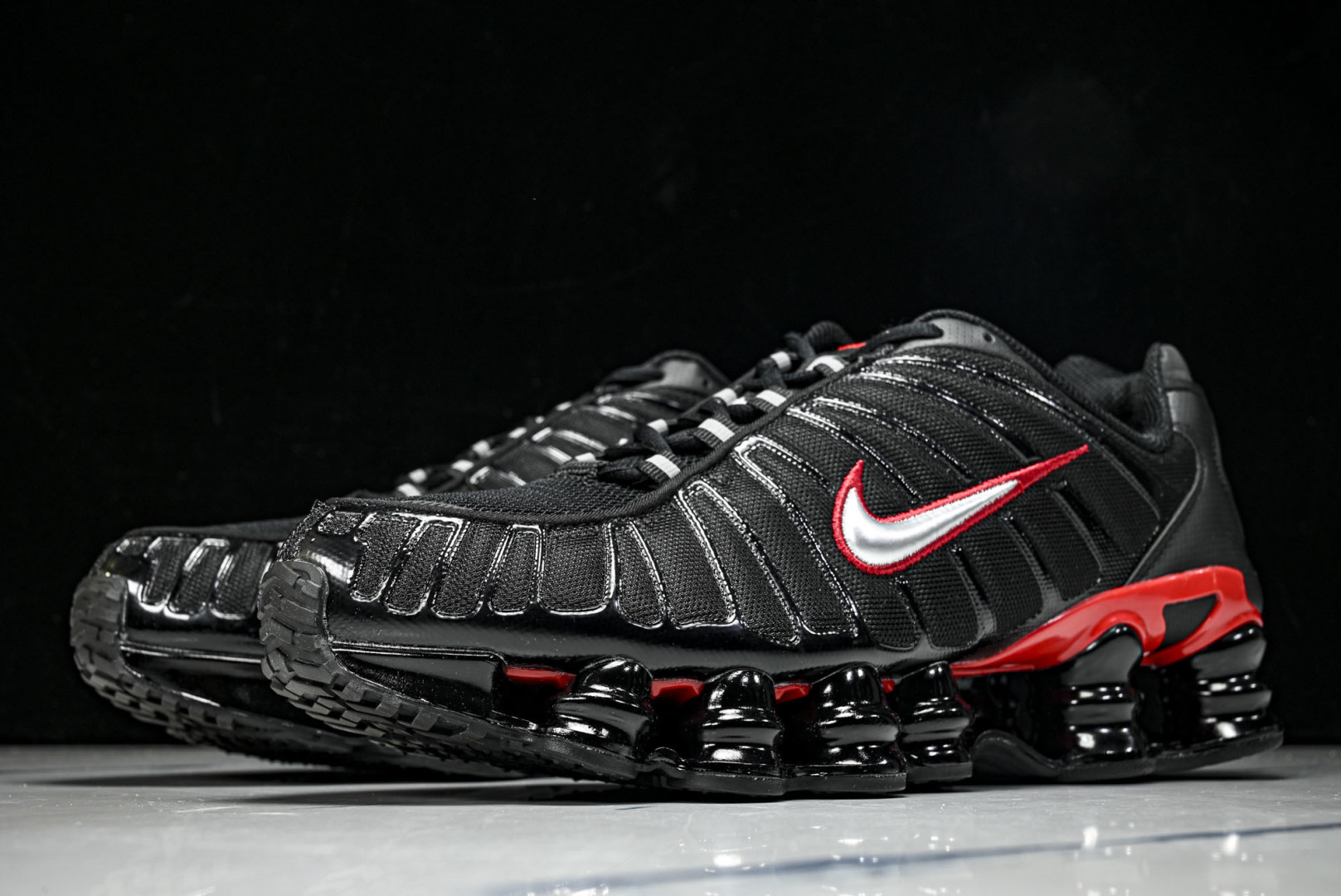 Mam 尺码:39-47.5P:500纯原版出品-NK Shox TL 黑蓝 防滑舒适 低帮 休闲气柱跑