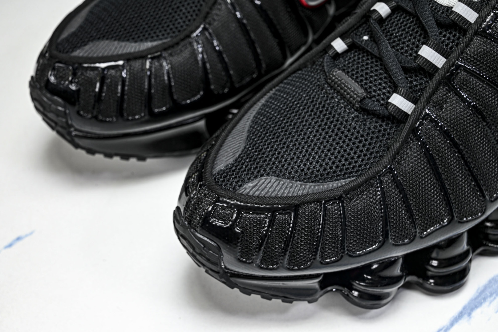 Mam 尺码:39-47.5P:500纯原版出品-NK Shox TL 黑蓝 防滑舒适 低帮 休闲气柱跑