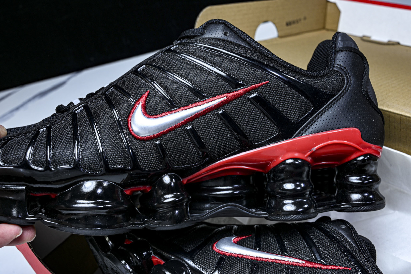 Mam 尺码:39-47.5P:500纯原版出品-NK Shox TL 黑蓝 防滑舒适 低帮 休闲气柱跑