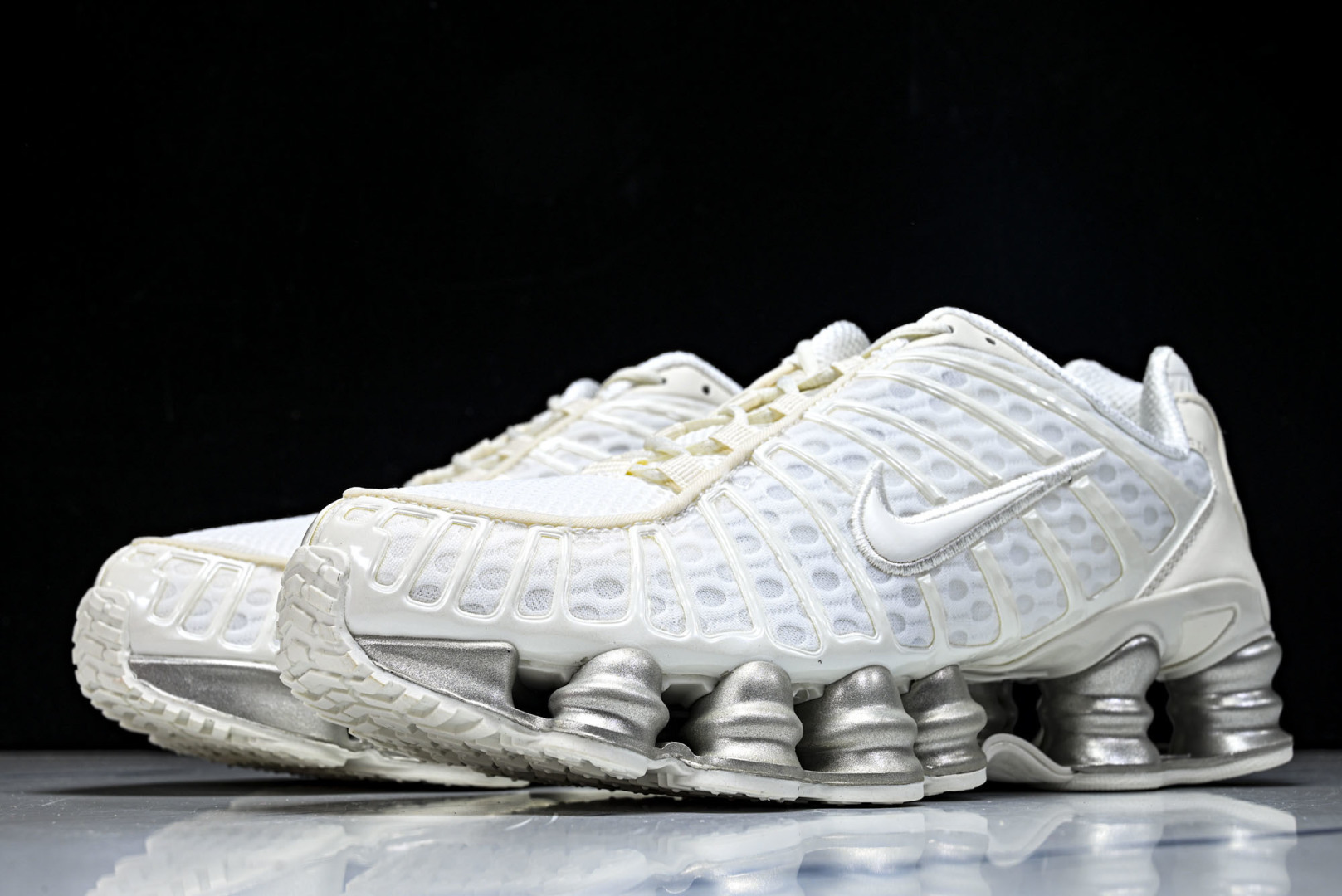 Mam 尺码:39-47.5P:500纯原版出品-NK Shox TL 黑蓝 防滑舒适 低帮 休闲气柱跑