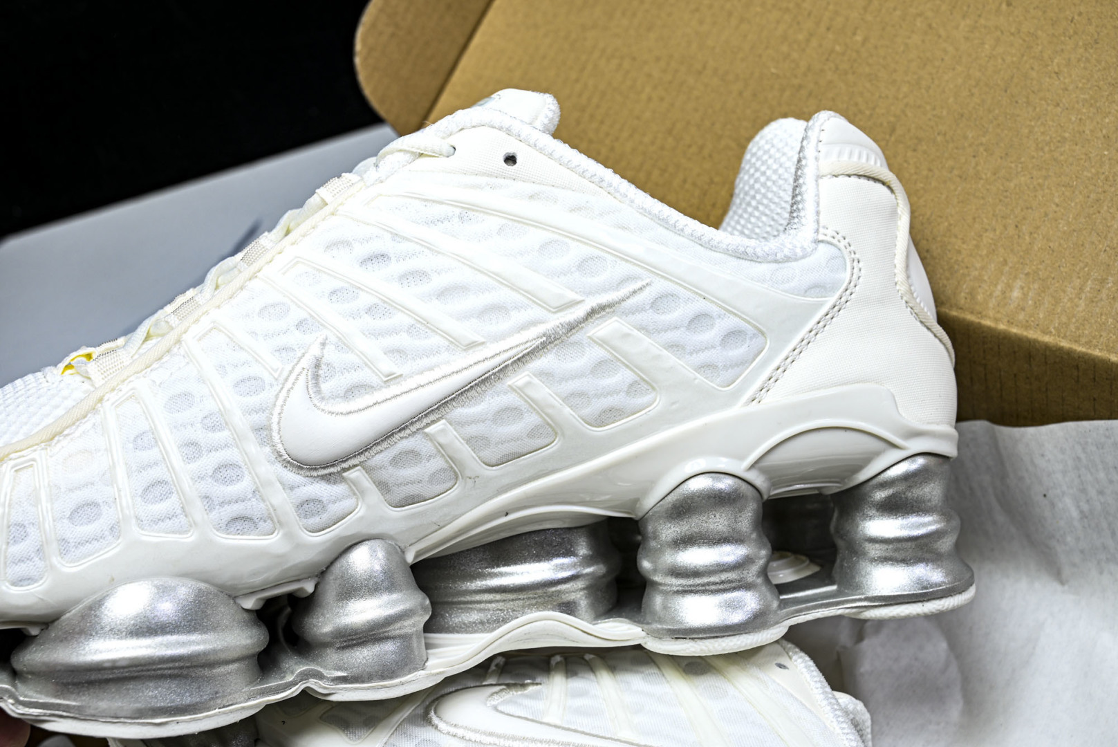 Mam 尺码:39-47.5P:500纯原版出品-NK Shox TL 黑蓝 防滑舒适 低帮 休闲气柱跑