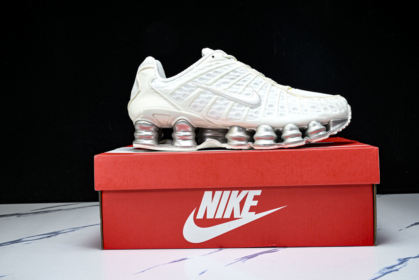 Mam 尺码:39-47.5P:500纯原版出品-NK Shox TL 黑蓝 防滑舒适 低帮 休闲气柱跑