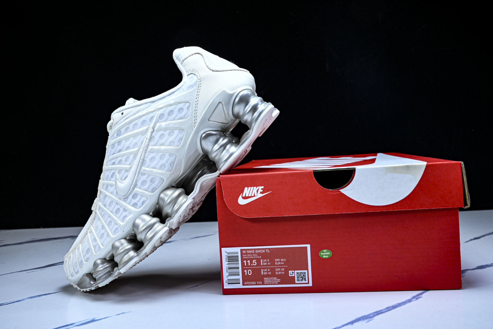 Mam 尺码:39-47.5P:500纯原版出品-NK Shox TL 黑蓝 防滑舒适 低帮 休闲气柱跑