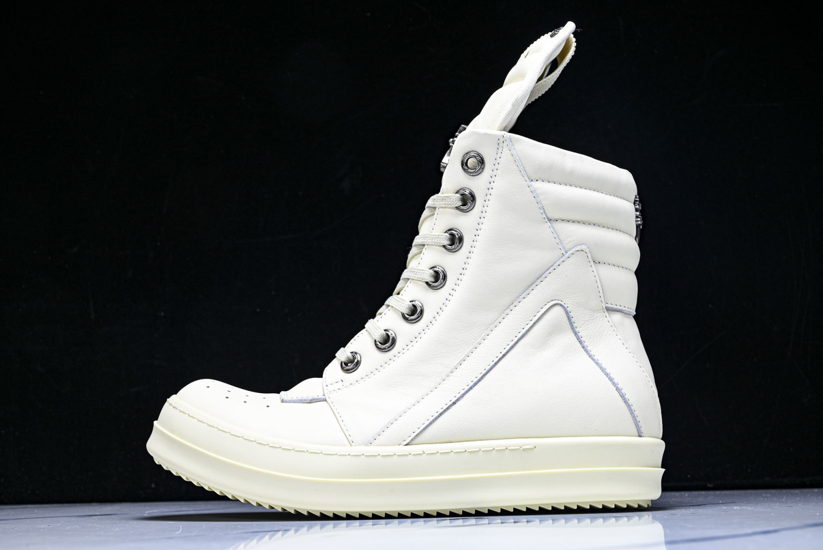 Rick 尺码:36-46P:720纯原出品-RICK OWENS 26秋冬高帮 男士 白色皮革 GEO
