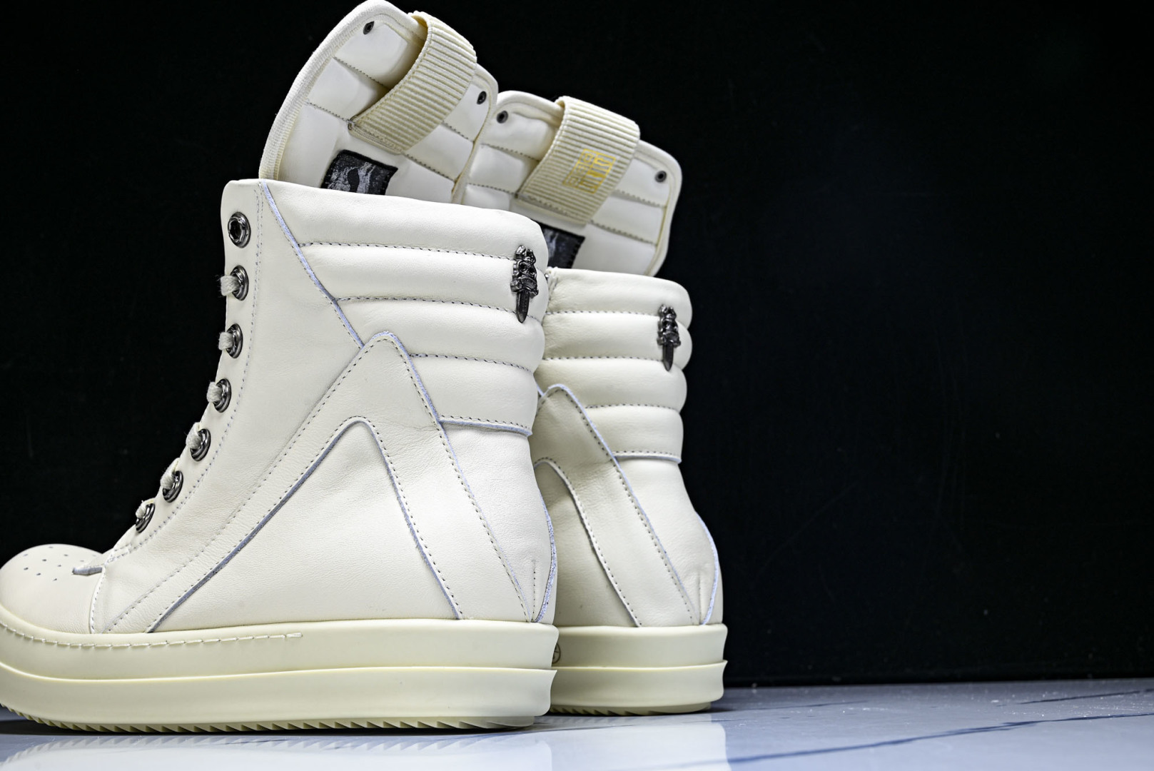 Rick 尺码:36-46P:720纯原出品-RICK OWENS 26秋冬高帮 男士 白色皮革 GEO