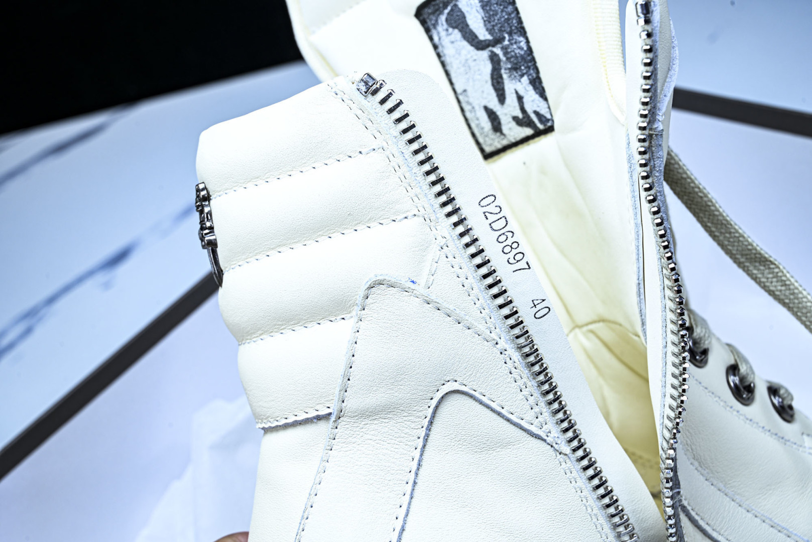 Rick 尺码:36-46P:720纯原出品-RICK OWENS 26秋冬高帮 男士 白色皮革 GEO