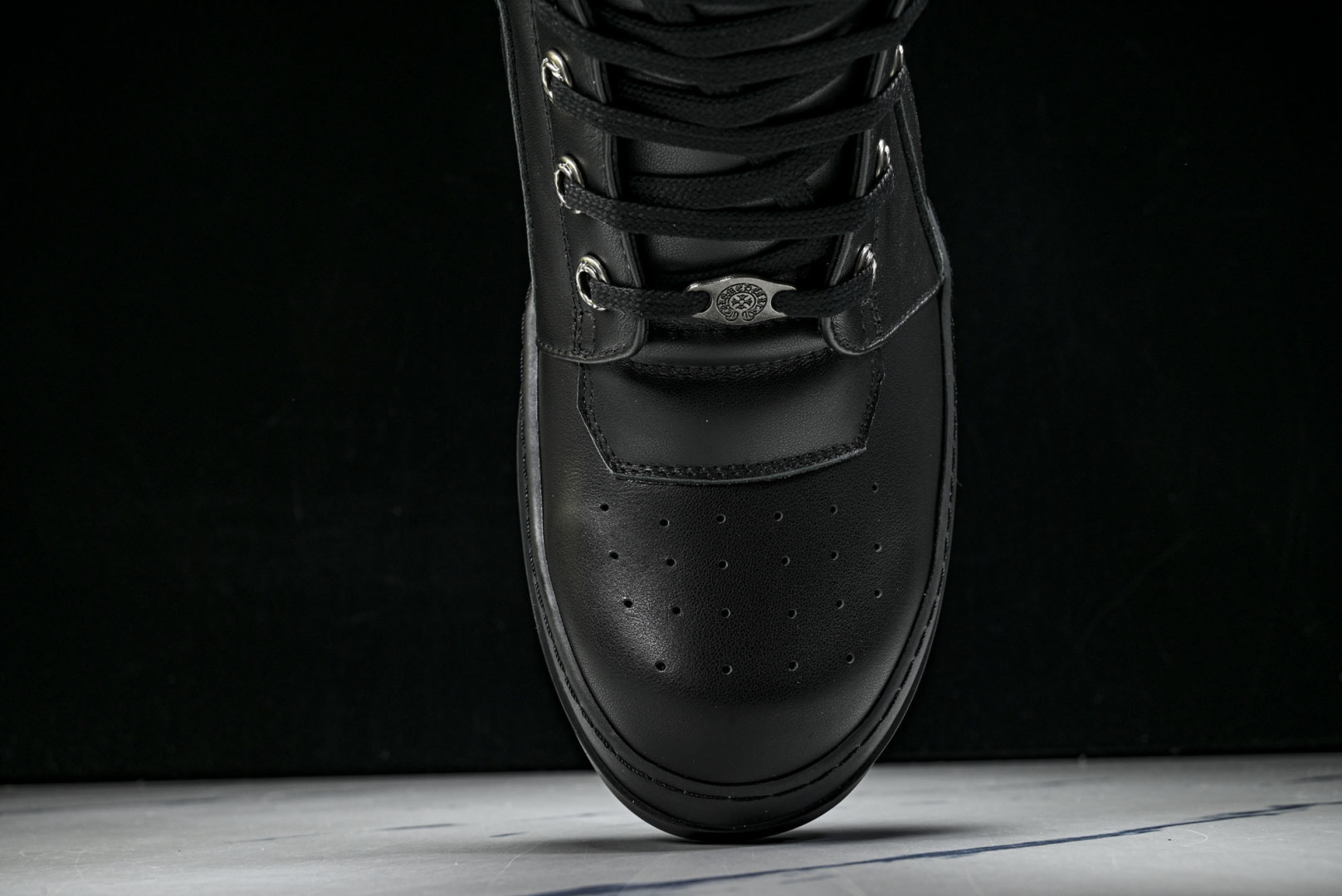 Rick 尺码:36-46P:720纯原出品-RICK OWENS 26秋冬 高帮 男士 全黑色皮革 G