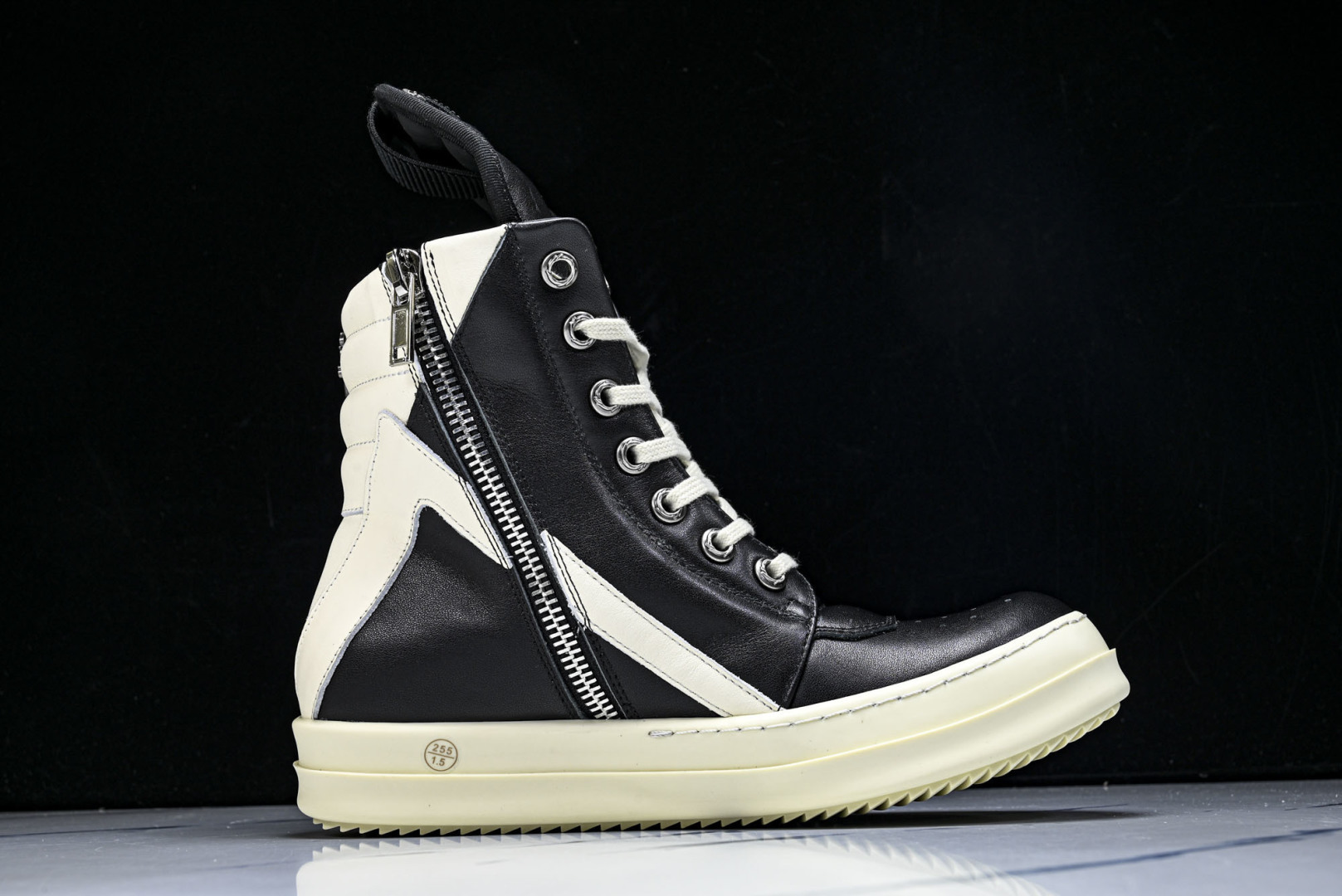 Rick 尺码:36-46P:720纯原出品-RICK OWENS 26秋冬高帮 男士 黑白色皮革 GE