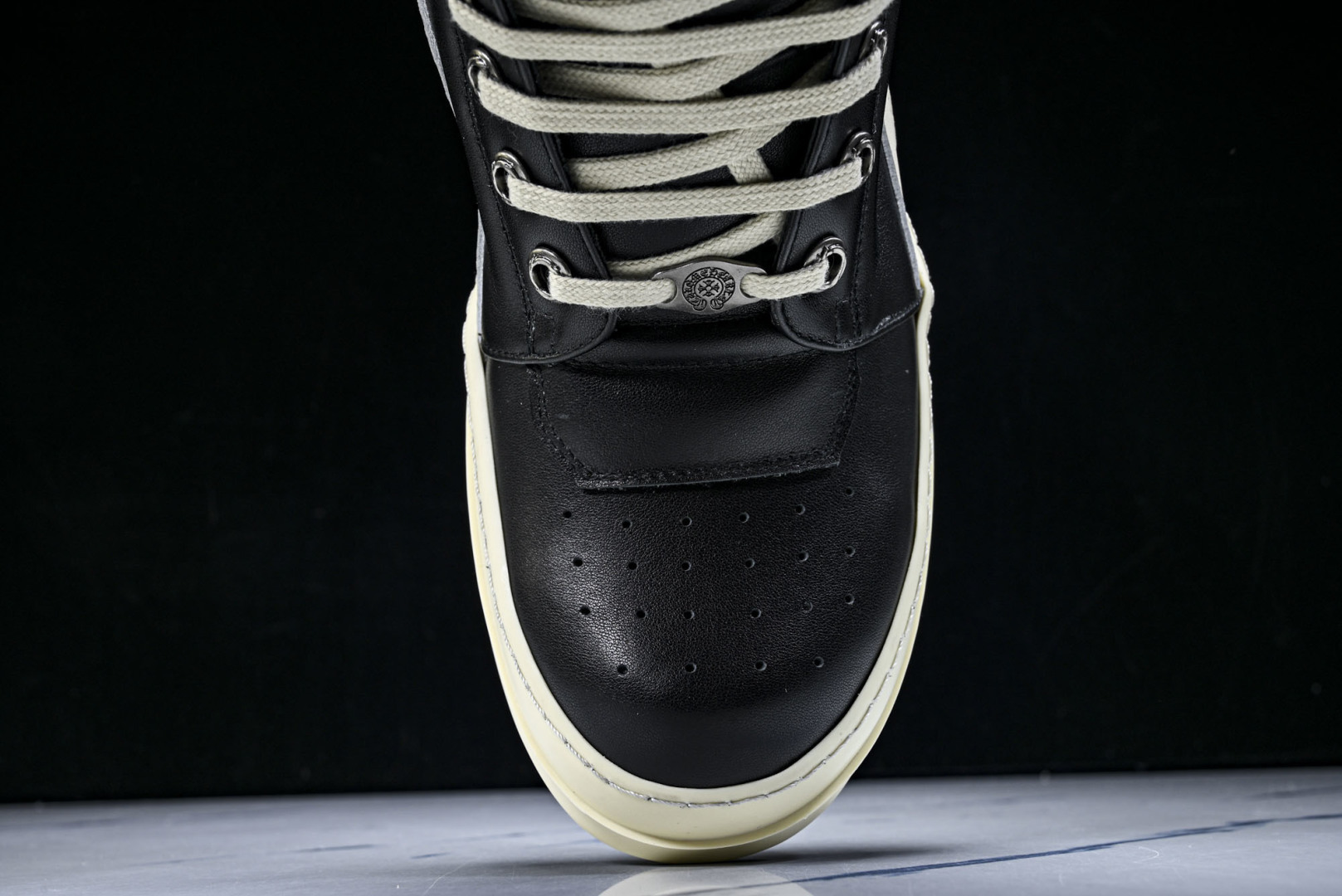 Rick 尺码:36-46P:720纯原出品-RICK OWENS 26秋冬高帮 男士 黑白色皮革 GE