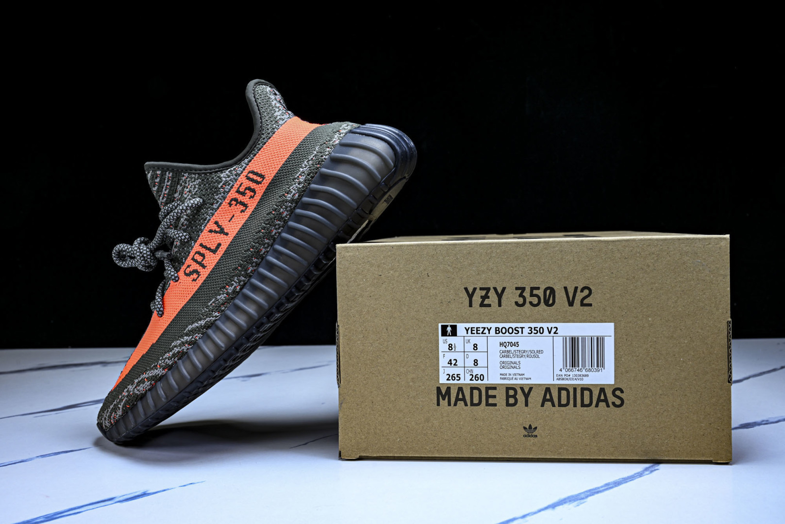 Yeezy350 尺码:36-48纯原版出品-AD Yeezy 350 V2“Dark Beluga”地
