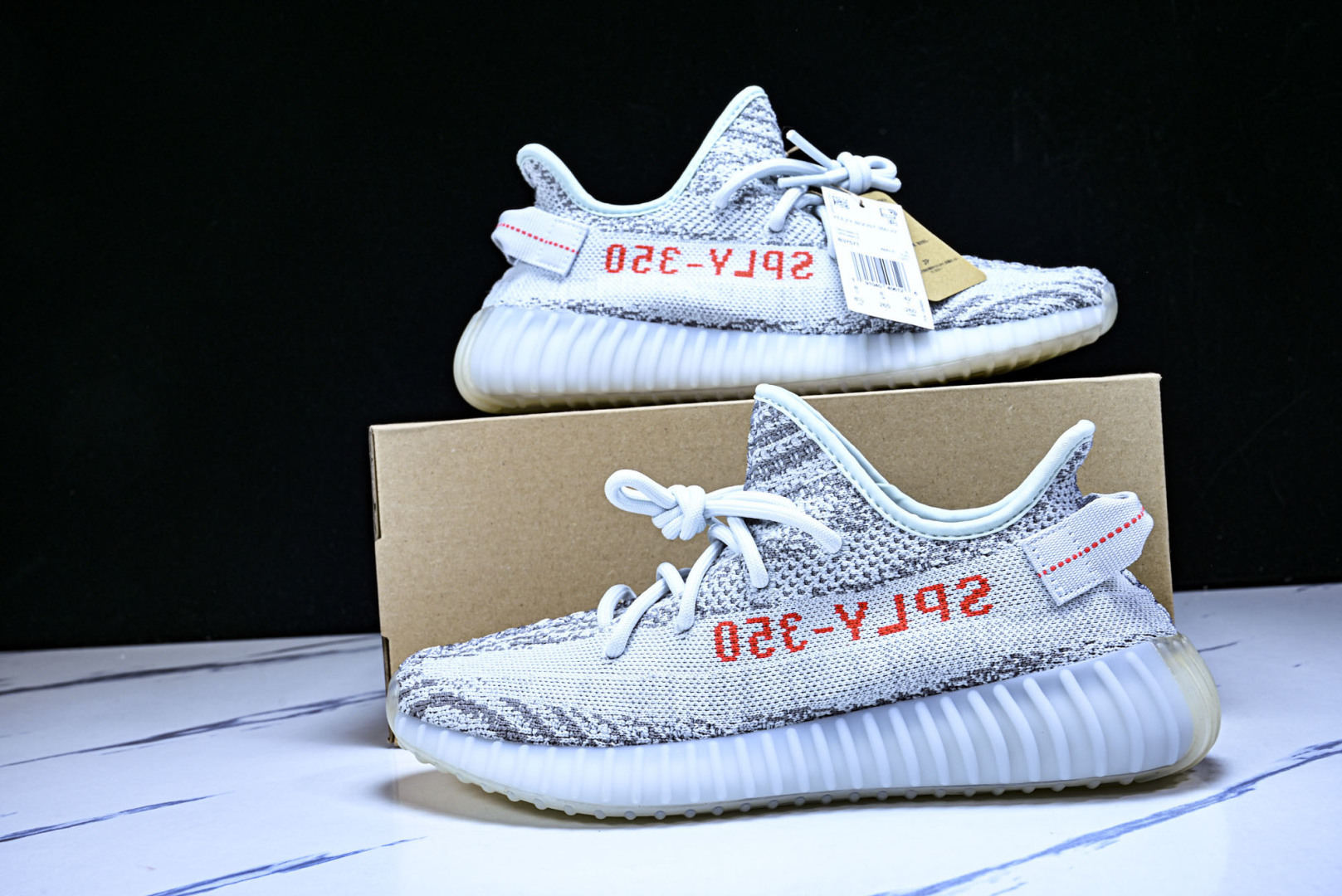 Yeezy350 尺码:36-48纯原版出品-AD Yeezy Boost 350 V2 可燃冰 冰蓝斑
