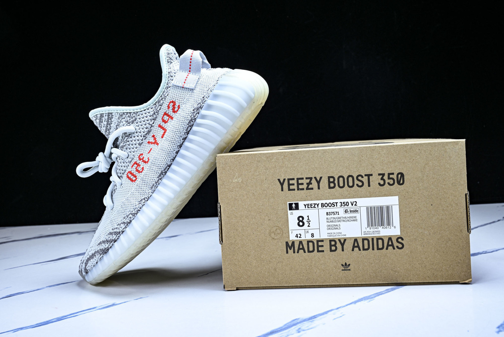 Yeezy350 尺码:36-48纯原版出品-AD Yeezy Boost 350 V2 可燃冰 冰蓝斑