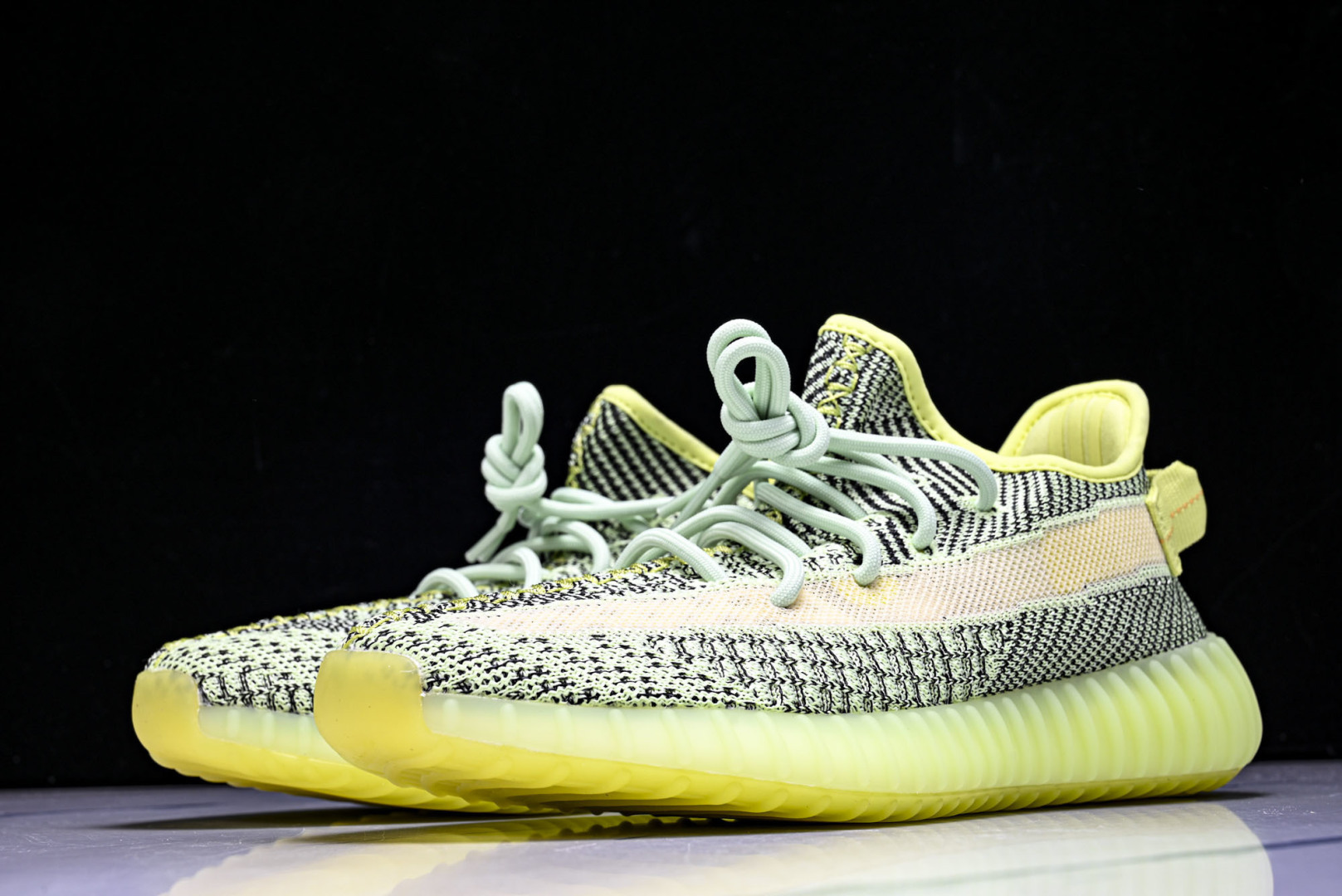 Yeezy350 尺码:36-48纯原版出品-AD Yeezy 350 V2 Yezree 夜光绿满天星