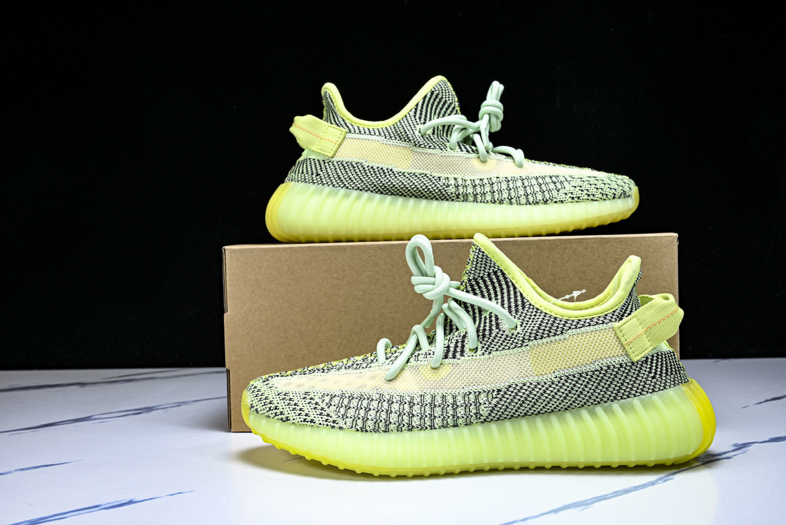 Yeezy350 尺码:36-48纯原版出品-AD Yeezy 350 V2 Yezree 夜光绿满天星
