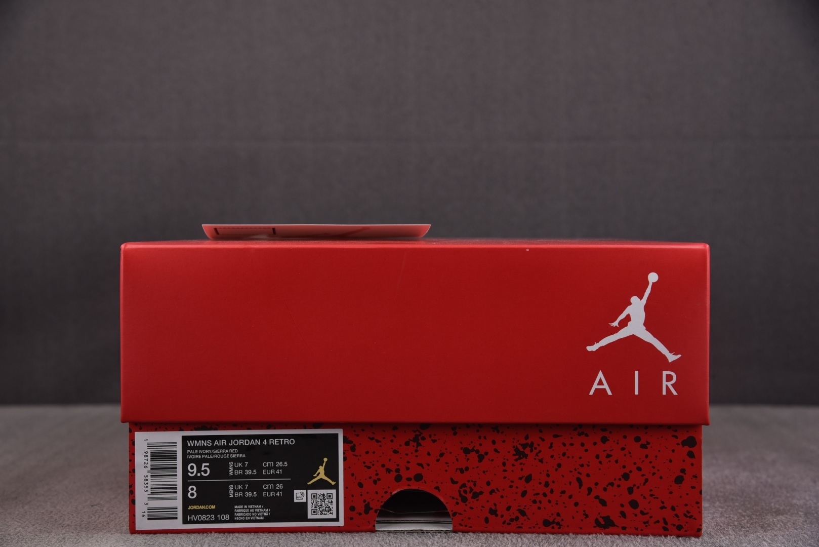 AJ4 EUR:40-48.5纯原-Air Jordan 4 “Sierra Red”情人节白红 HV0