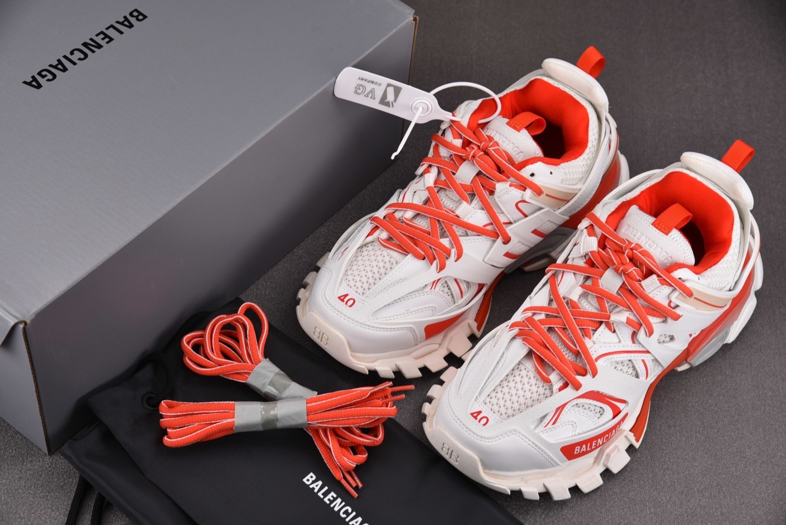 巴黎 EUR:35-46纯原-Balenciaga Track 白红 YZ018-5 Size：35 3