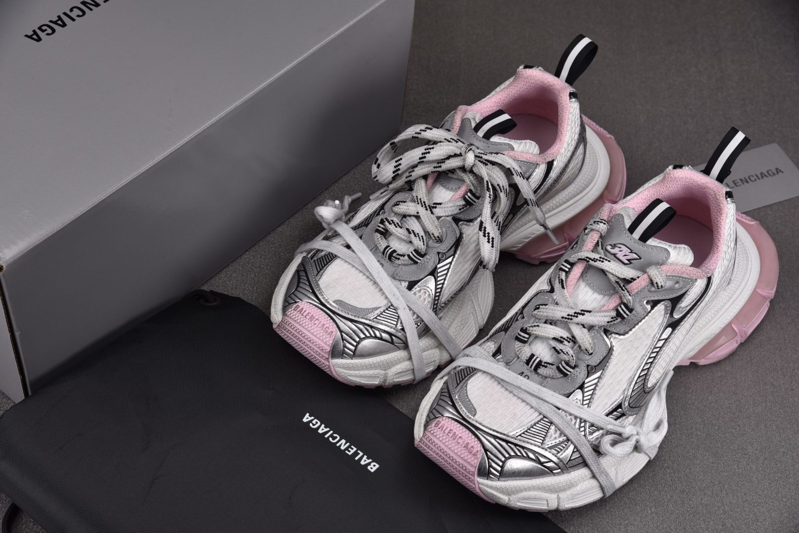 巴黎 EUR:35-46 偏大一码纯原-Balenciaga 3XL GEL 灰粉 YZ009-3尺码3