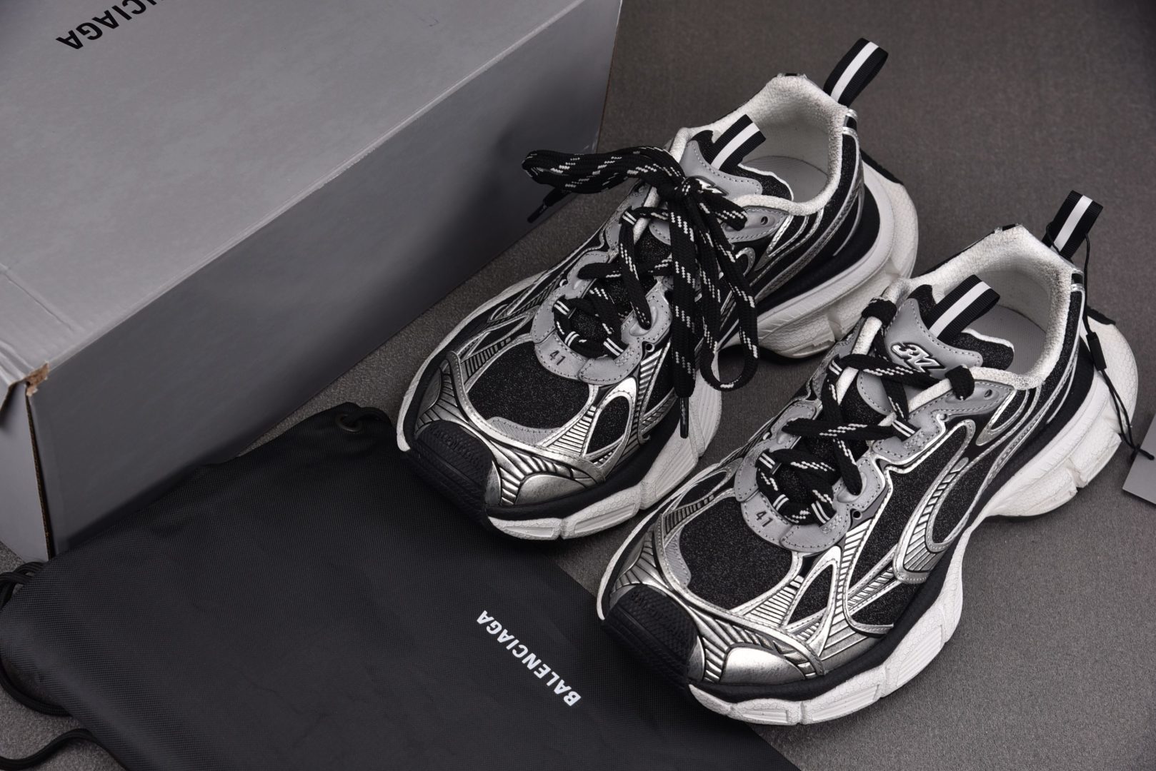 巴黎 EUR:35-46 偏大一码纯原-Balenciaga 3XL 黑灰 W3XLX1080 YZ00