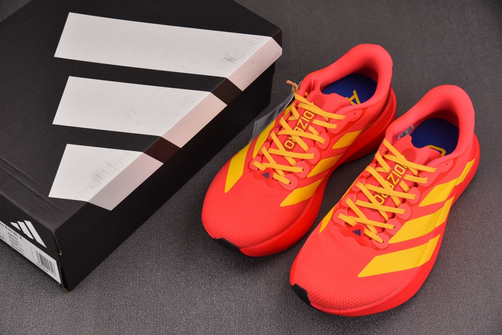 Adizero跑鞋 尺码:36-45纯原版出品-AD Adizero Evo SL 2 红黄 JQ444
