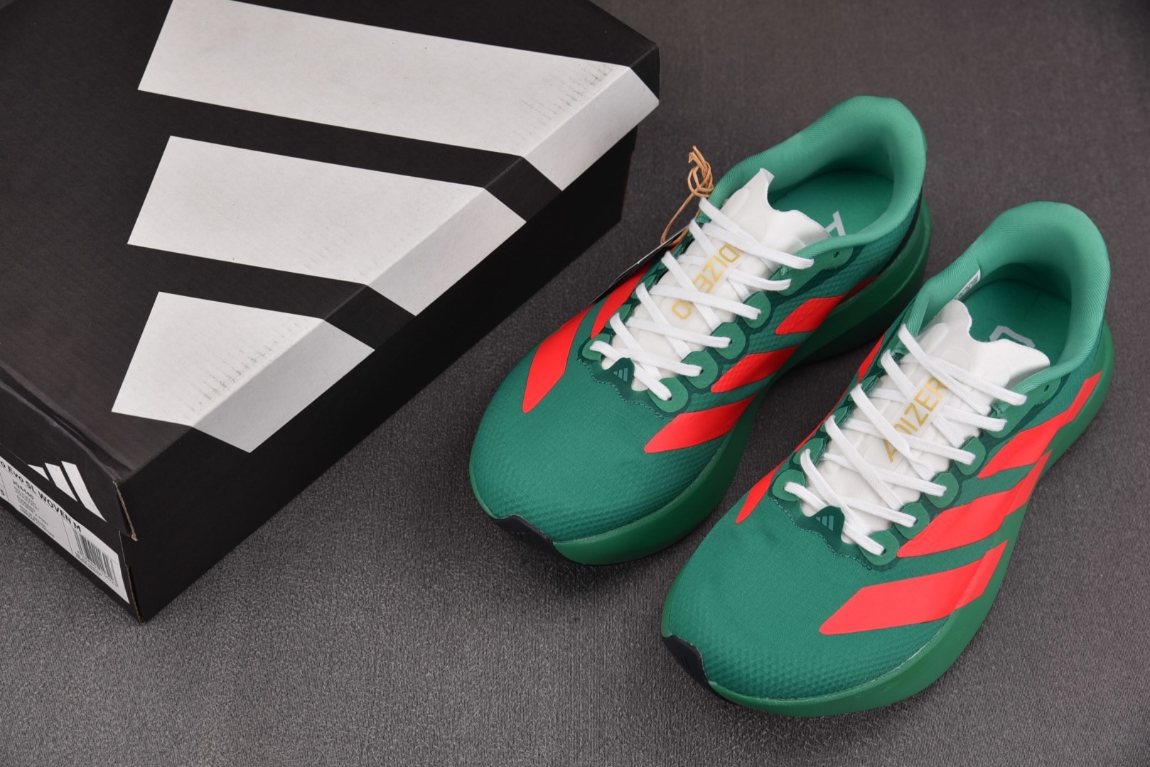Adizero跑鞋 尺码:36-45纯原版出品-AD Adizero EVO SL 绿红 JQ4440 
