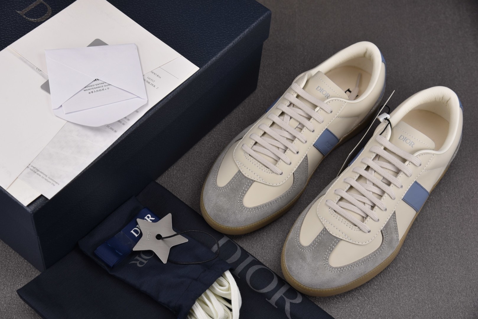 迪奥 尺码:38-46纯原出品-Dior B01 Matchpoint 米白蓝 YZ021-1尺码：38