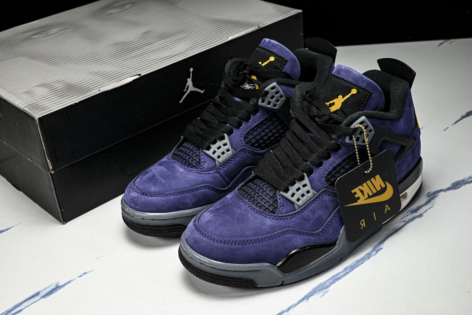 AJ4 尺码:40-47.5纯原版出品-Air Jordan 4 Retro Lakers AJ4 乔4