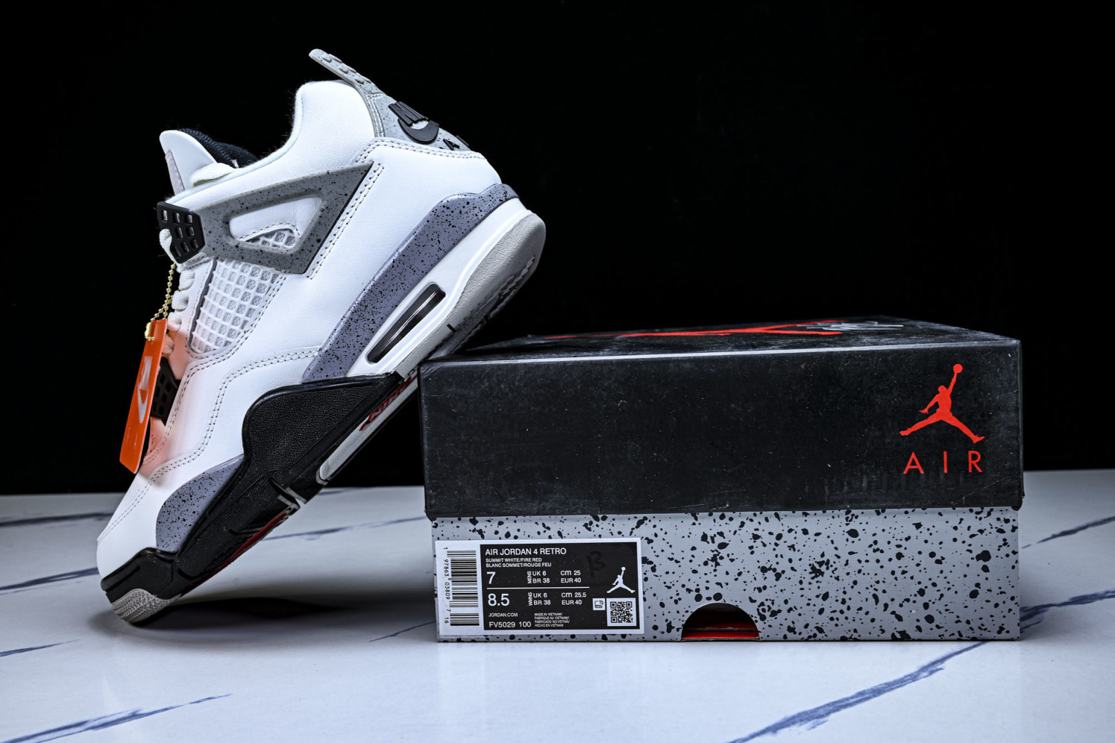 AJ4 尺码:40-47.5纯原版出品-Air Jordan 4 Retro White Cement 