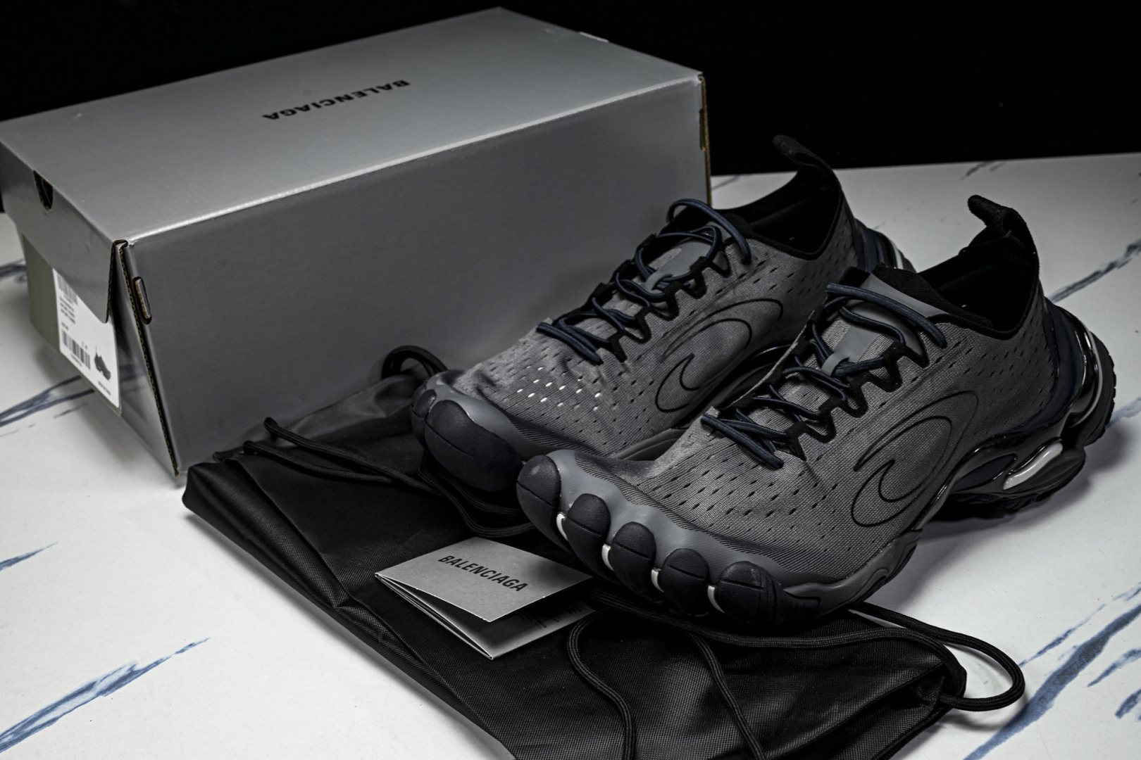 巴黎 EUR:35-46 偏大一码纯原-Balenciaga Anatomic Runner 黑色 YZ