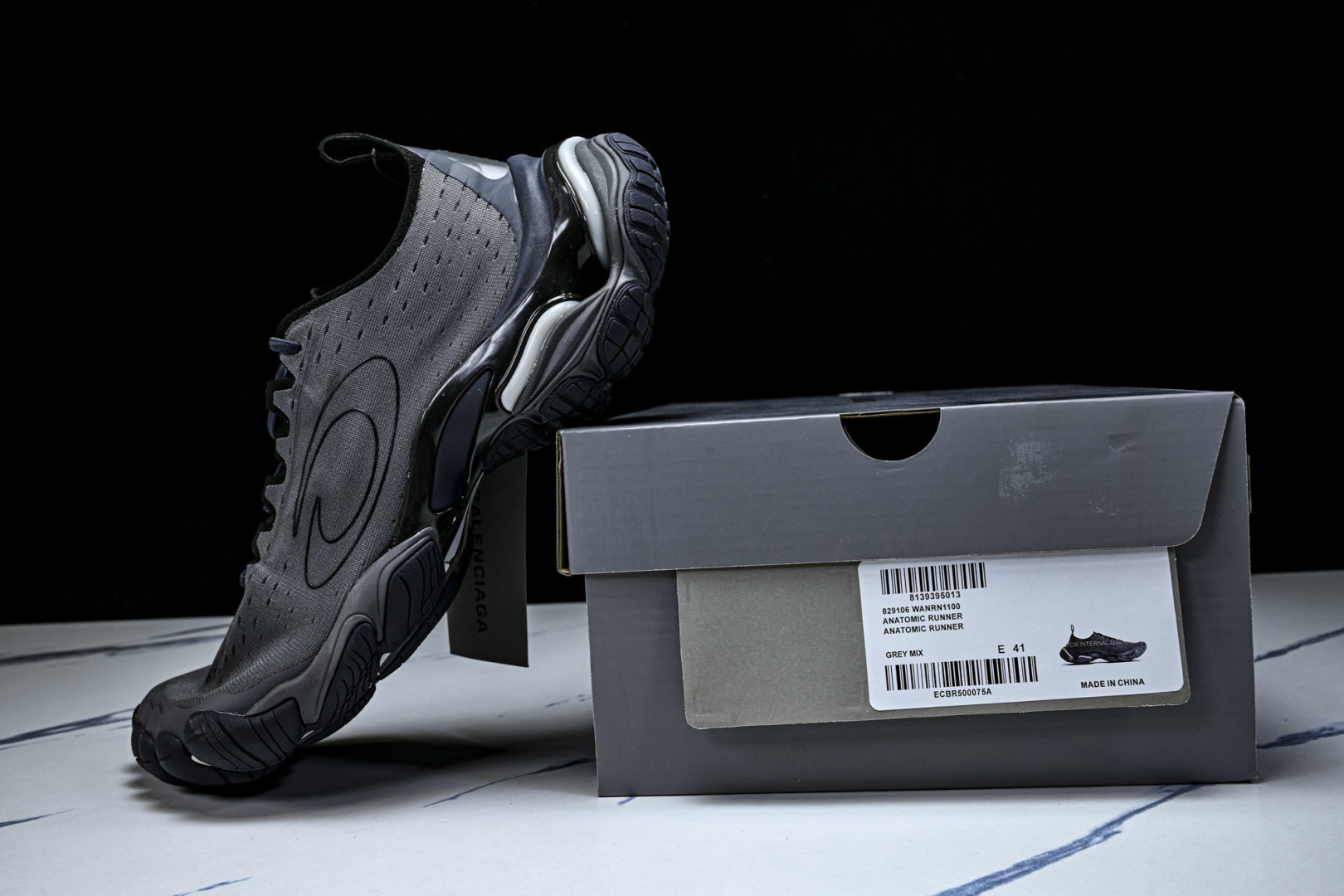 巴黎 EUR:35-46 偏大一码纯原-Balenciaga Anatomic Runner 黑色 YZ