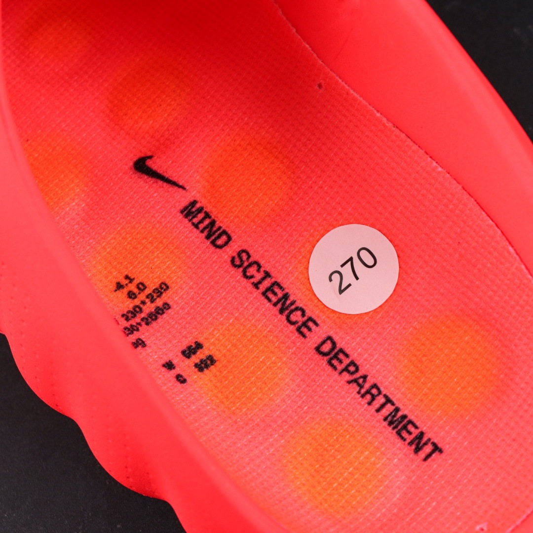 Nike Mind 001 黑科技足底按摩舒适柔软包头拖鞋 红色S2纯原生产线出品该系列首作 Mind 