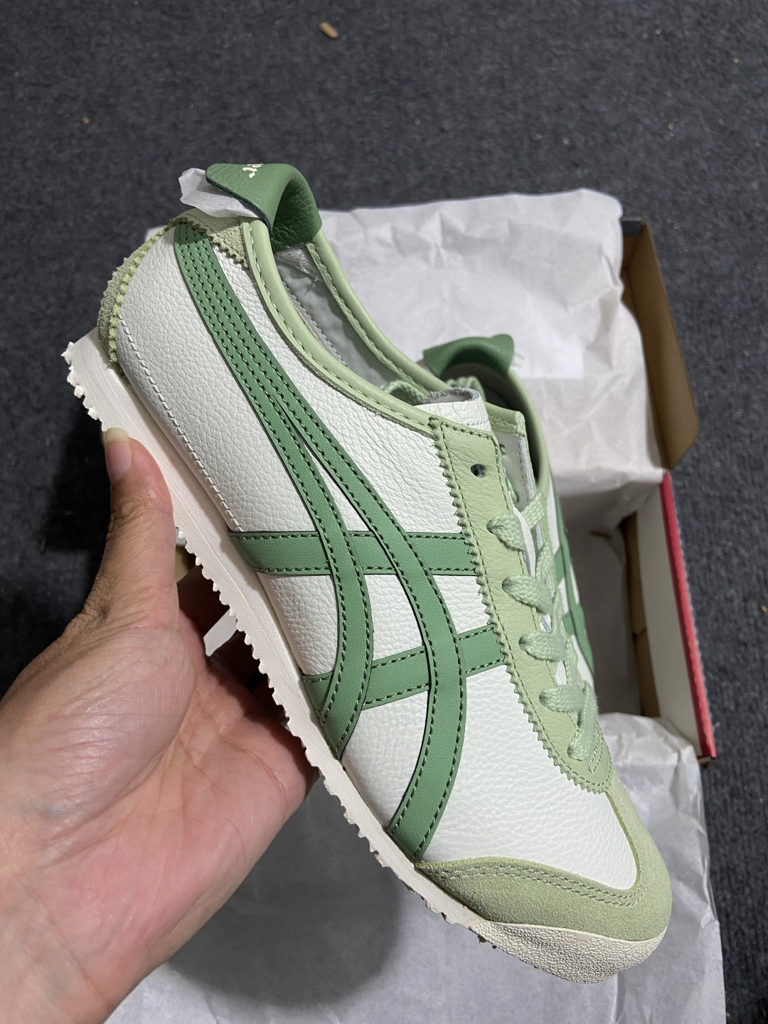 【平台版】Onitsuka Tiger Mexico 66 亚瑟士鬼冢虎复古经典板鞋 青苹果1183A2