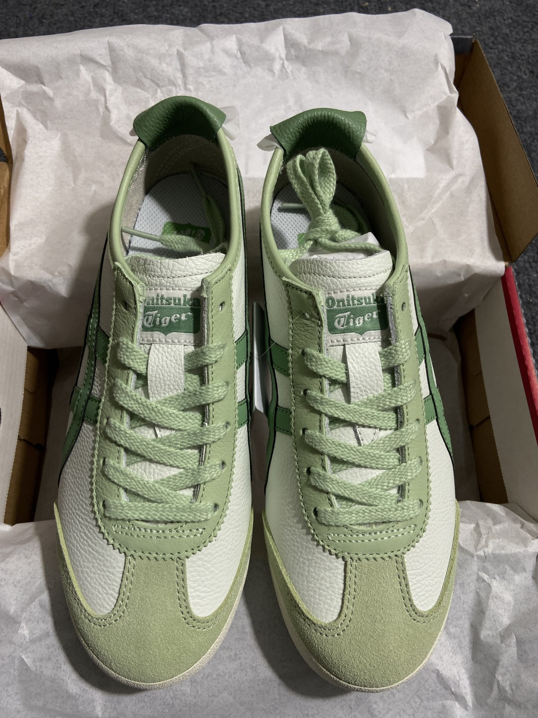【平台版】Onitsuka Tiger Mexico 66 亚瑟士鬼冢虎复古经典板鞋 青苹果1183A2