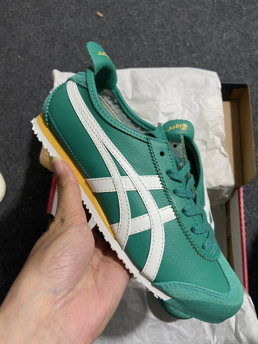 【平台版】Onitsuka Tiger Mexico 66 亚瑟士鬼冢虎复古经典板鞋 绿白1183B77