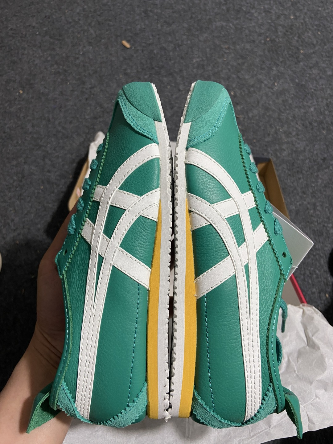 【平台版】Onitsuka Tiger Mexico 66 亚瑟士鬼冢虎复古经典板鞋 绿白1183B77