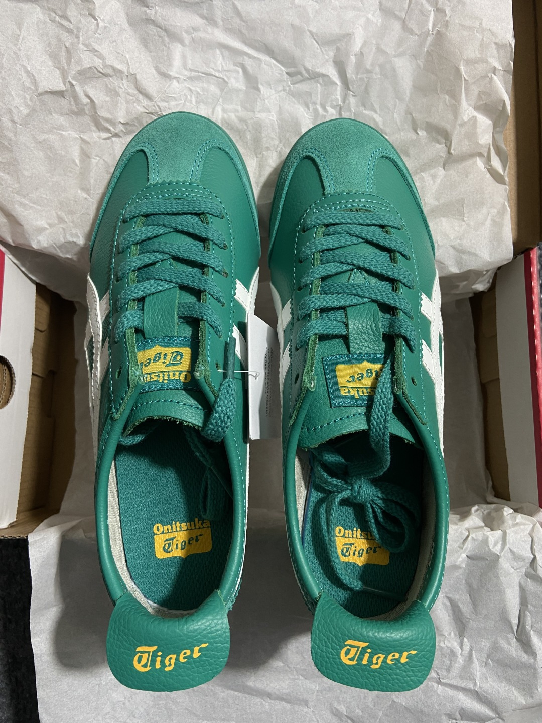 【平台版】Onitsuka Tiger Mexico 66 亚瑟士鬼冢虎复古经典板鞋 绿白1183B77